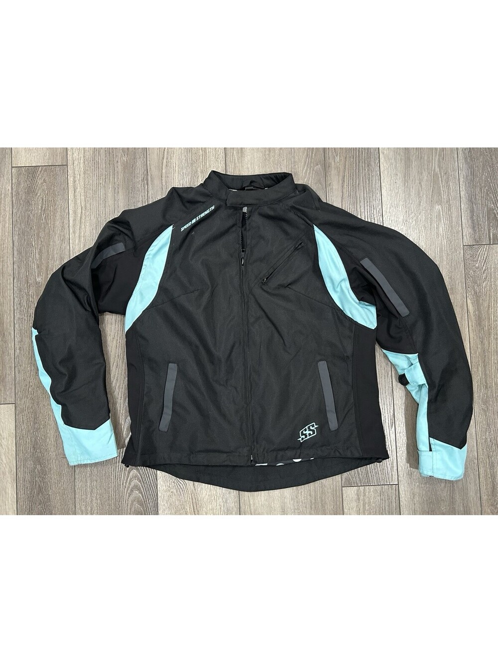 Speed and Strength Spellbound Womens Textile Armored Jacket Xl Black Teal Hooded